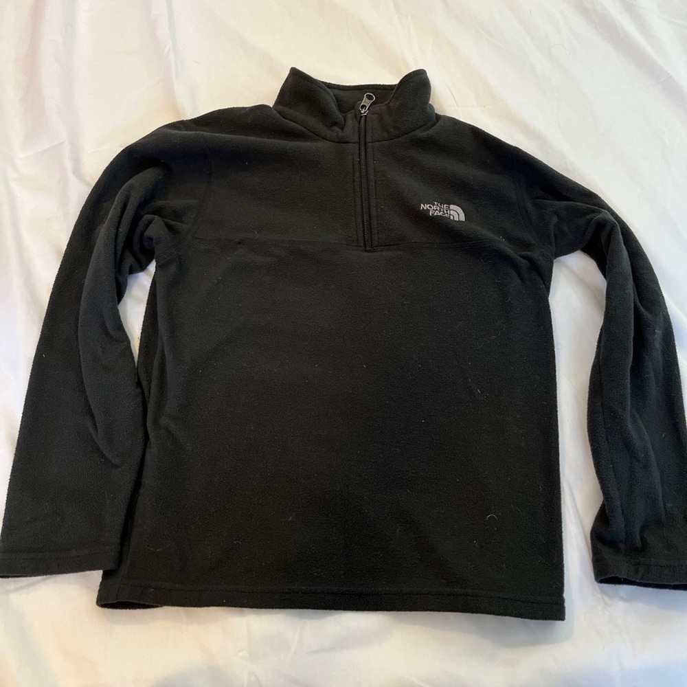 The North Face 1/4 zip fleece size 10-12 M black